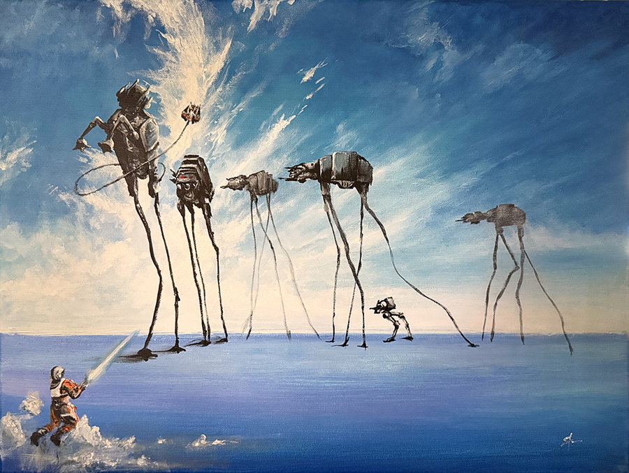 Star Wars, Darth Vader, Luke Skywalker, Frank Herbert, Paul Atredies, Lynda Carter, Wonder Woman, nebula, stars, rutger hauer, roy batty, bladerunner, acrylics, painting, art, artwork, ocean, beach, landscape, landscapes