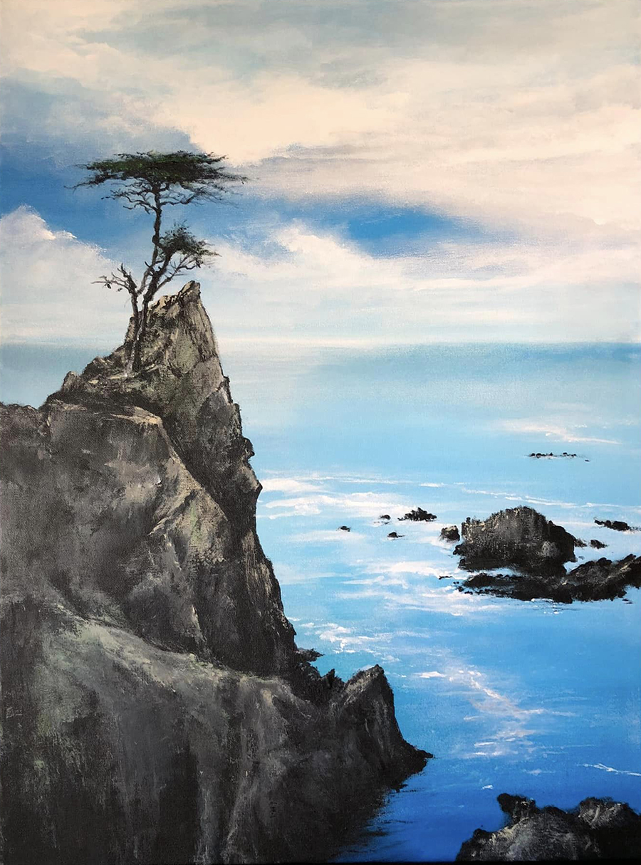 nebula, stars, acrylics, painting, art, artwork, ocean, beach, landscape, landscapes