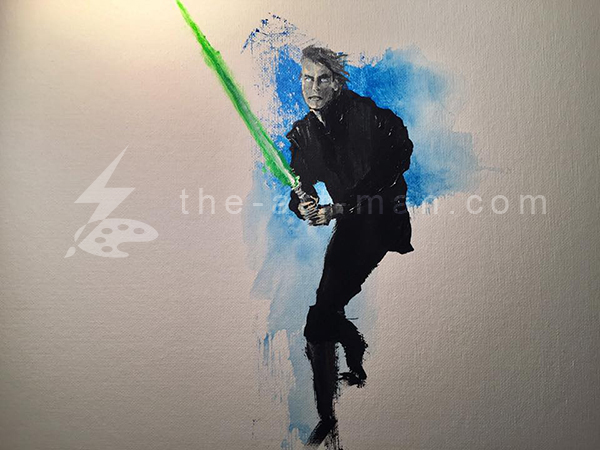 luke, skywalker, starwars, mark, hamill, sci-fi, movies, acrylics, painting, art, artwork, ocean, beach, landscape, landscapes