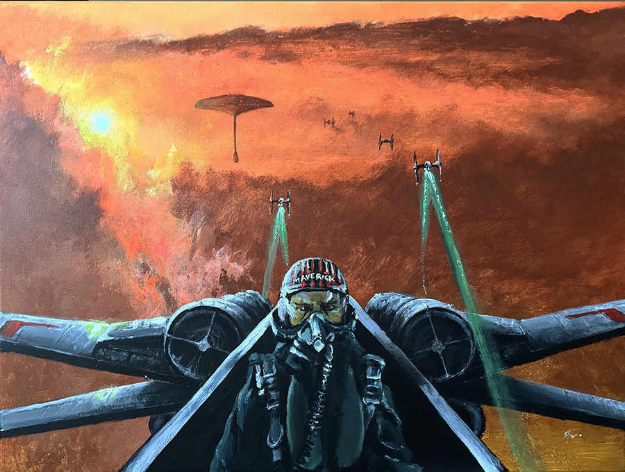 Star Wars, Darth Vader, Luke Skywalker, Frank Herbert, Paul Atredies, Lynda Carter, Wonder Woman, nebula, stars, rutger hauer, roy batty, bladerunner, acrylics, painting, art, artwork, ocean, beach, landscape, landscapes