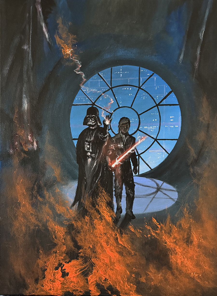 Star Wars, Darth Vader, Luke Skywalker, Frank Herbert, Paul Atredies, Lynda Carter, Wonder Woman, nebula, stars, rutger hauer, roy batty, bladerunner, acrylics, painting, art, artwork, ocean, beach, landscape, landscapes